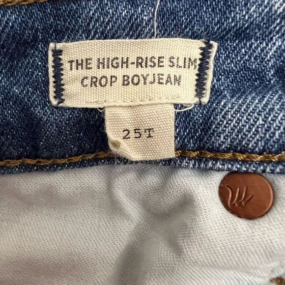 Madewell The Tall High-Rise Slim Crop Boyjean in Melbourne Wash - Picture 8 of 16